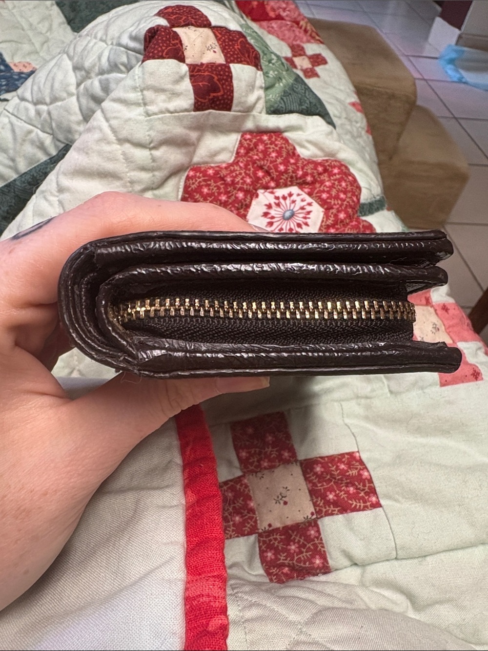 Coach Signature C Brown PVC and Leather Wallet - Picture 12 of 15